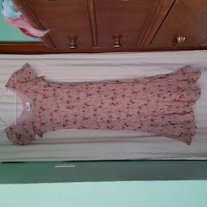 Vintage 90s y2k Chadwick's 100% Silk Floral Maxi Dress